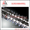 Conical twin screw and barrel for pvc profile extrusion machine